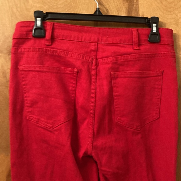 NWT Hot & Delicious Red Flare Bottom Jeans - Picture 6 of 7